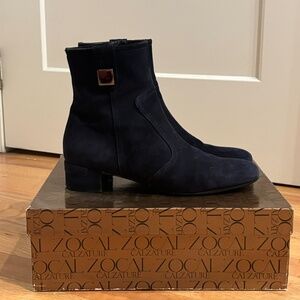Zocal 7.5 Blue suede boots